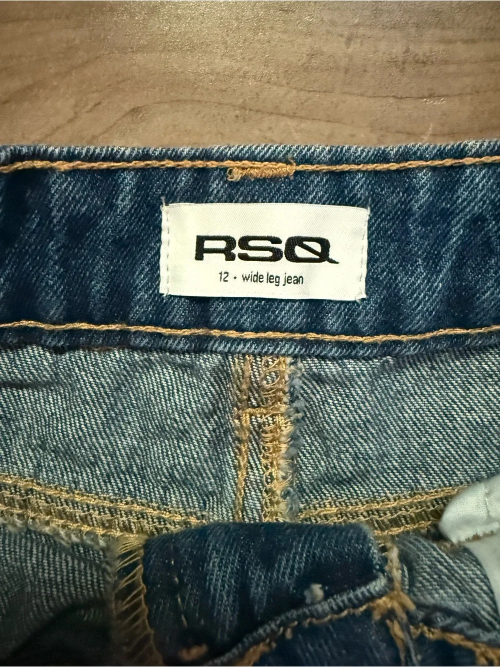 RSQ Girls Wide-Leg Jeans in Dark Blue Wash